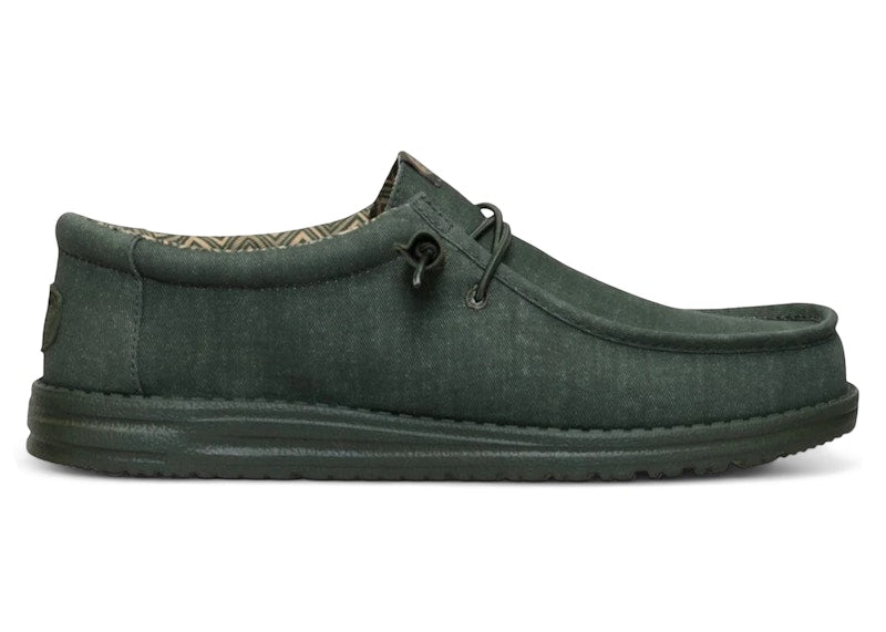 Hey Dude Wally Stretch Canvas Deep Green