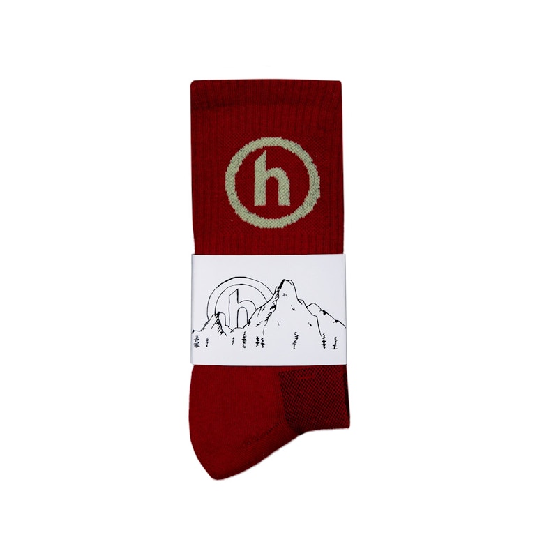 Hidden NY Crew Socks Burgundy
