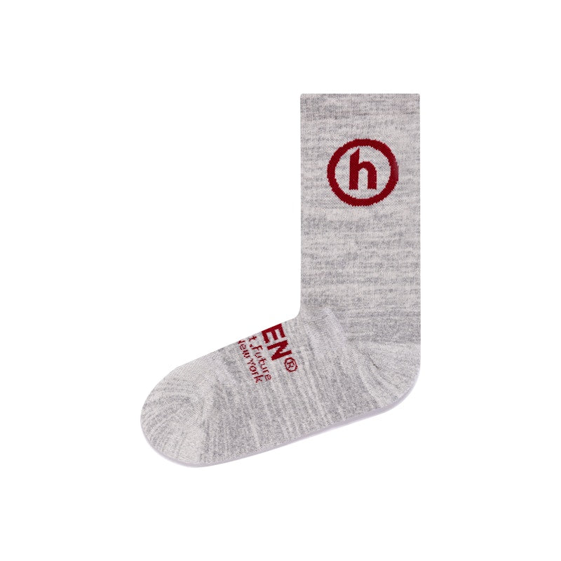 Hidden NY Crew Socks Grey/Red