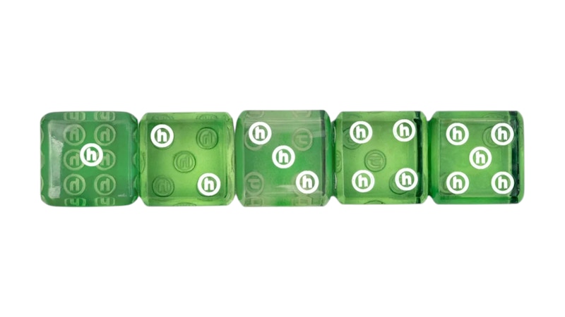 Hidden NY Dice Set Green