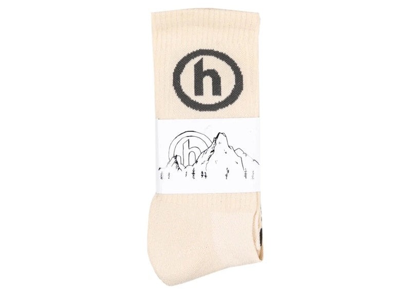 Hidden NY Logo Socks Tan/Grey