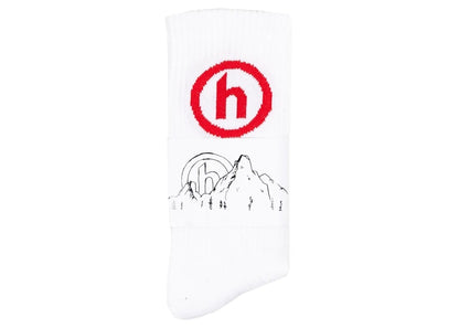 Hidden NY Logo Socks White/Red