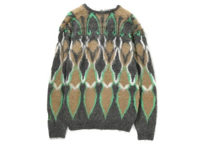 Hidden NY x Needles Mohair Cardigan Charcoal Psychedelic