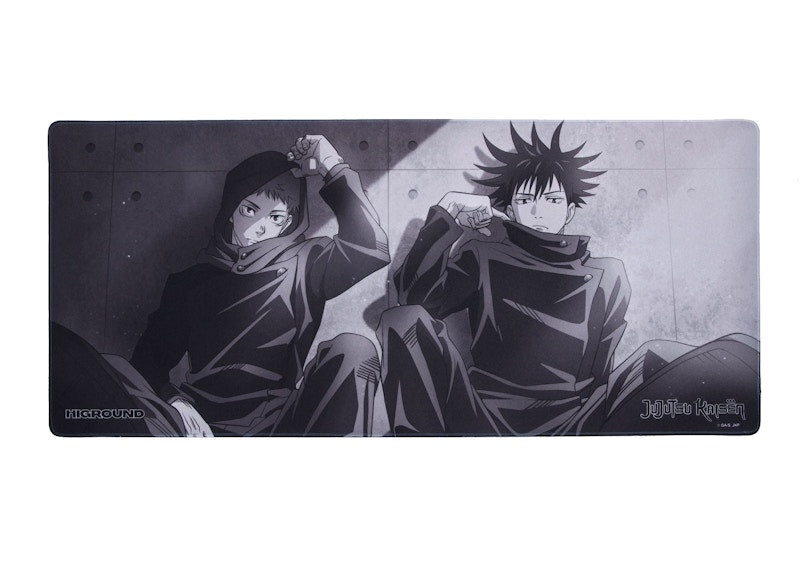 Higround x Jujutsu Kaisen Yuji + Megumi Mousepad Black/White