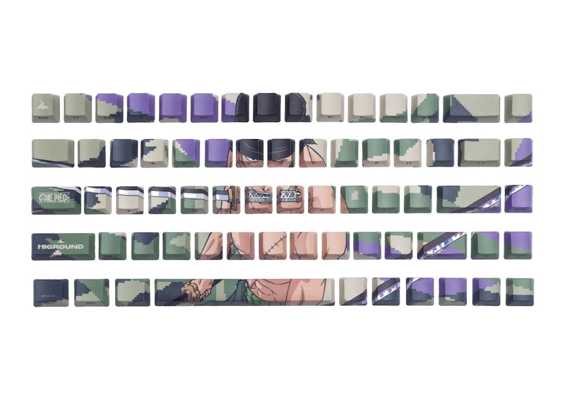 Higround x One Piece Zoro Keycaps Keycaps Green/Purple