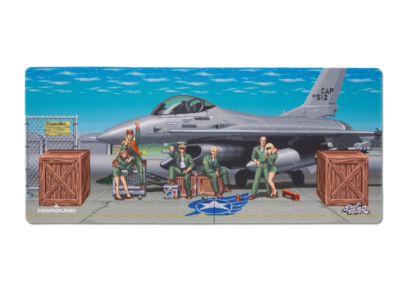 Higround x Street Fighter Guile Stage Mousepad Blue/Green