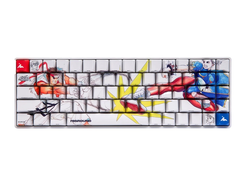Higround x Street Fighter Ryu vs Chun-Li Basecamp 65 Keyboard White/Blue