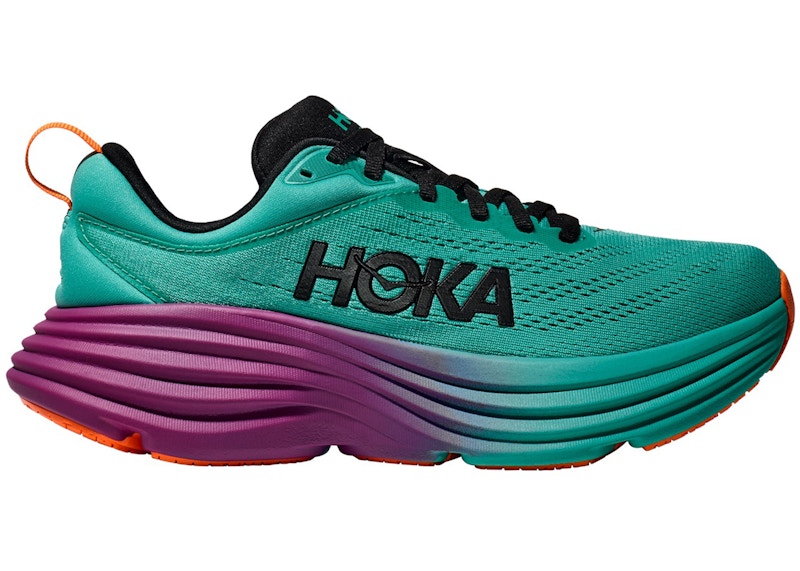Hoka One One Bondi 8 Electric Aqua Black