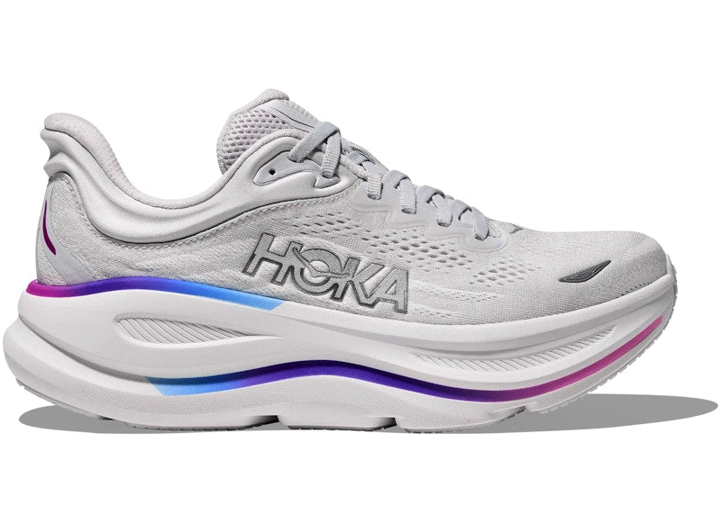 Hoka One One Bondi 9 Cosmic Grey White Mesh (Women's)