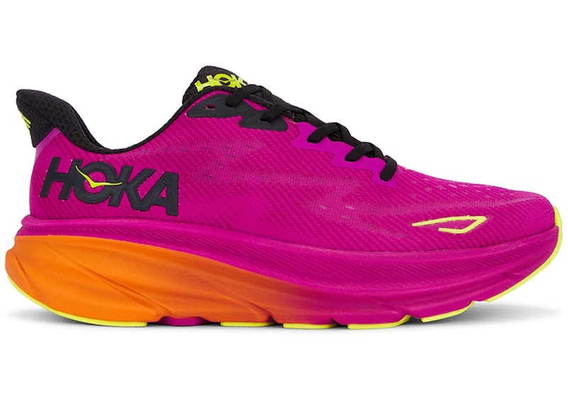Hoka One One Clifton 9 Fuchsia Black