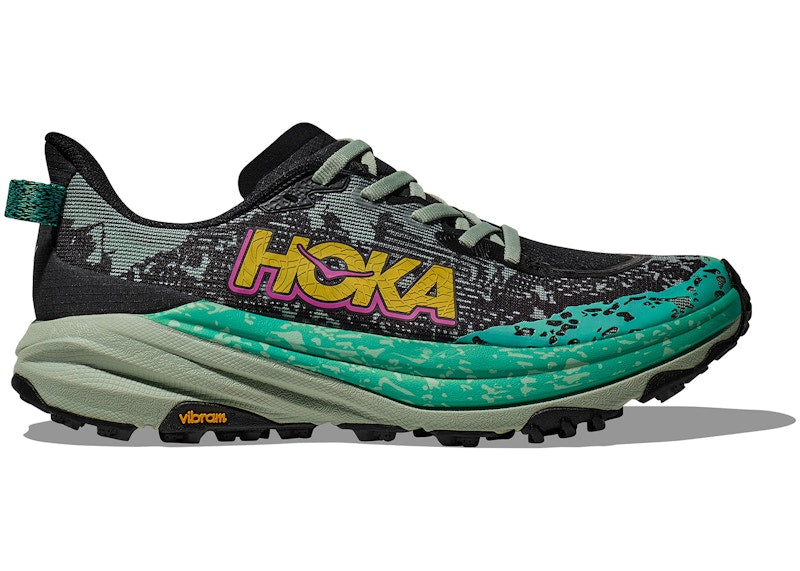 Hoka One One Speedgoat 6 Black Aloe Vera (Women's)