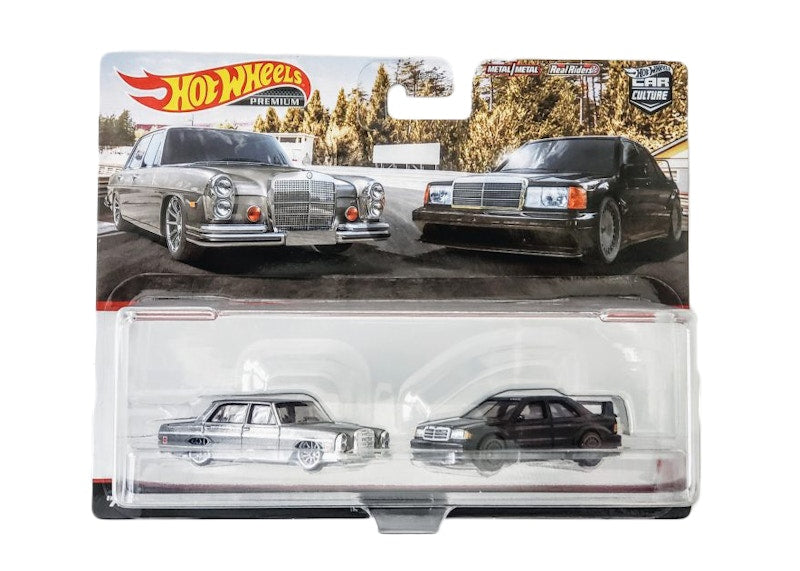 Hot Wheels Car Culture Premium Mercedes-Benz 280 SEL 4.5 & 190 E 2.5-16 2-Pack