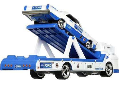 Hot Wheels Car Culture Team Ford C-800 with Ford Galaxie