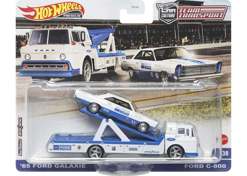 Hot Wheels Car Culture Team Ford C-800 with Ford Galaxie