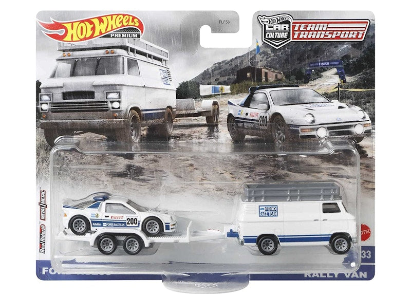 Hot Wheels Car Culture Team Transport Ford RS200 & Rally Van 2-Pack