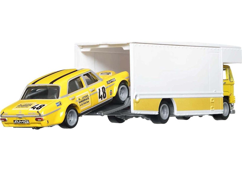 Hot Wheels Car Culture Team Transport Mercedes CLK-GTR with Aero Lift