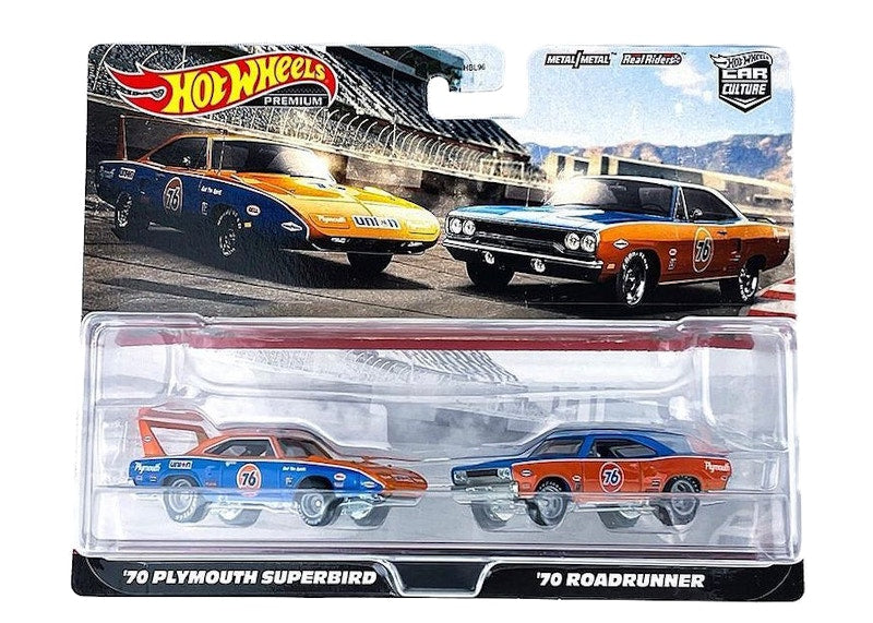 Hot Wheels Premium Car Culture 70 Plymouth Superbird & 70 Roadrunner 2-Pack Set