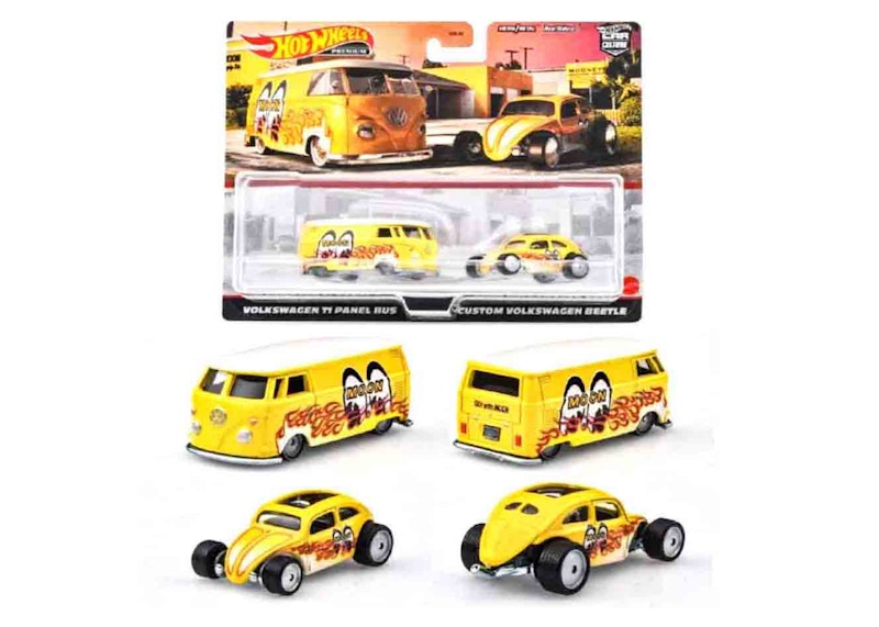 Hot Wheels Premium Car Culture Volkswagen T1 Panel Bus & Beetle 2-Pack Set