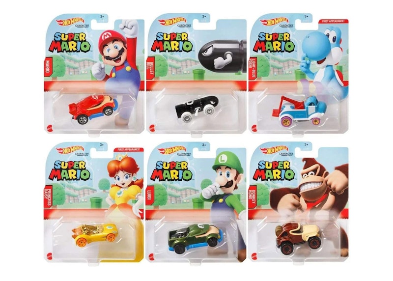 Hot Wheels Super Mario Super Nintendo Cars 6-Pack