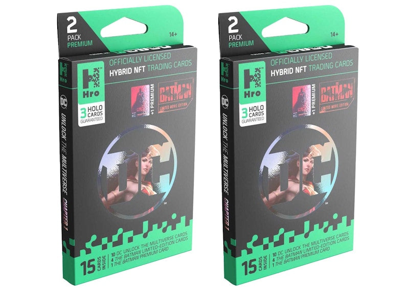 Hro Hybrid Trading Cards DC Unlock The Multiverse Chapter 1: The Batman 2-Pack Premium Booster Box (15 Cards) 2x Lot