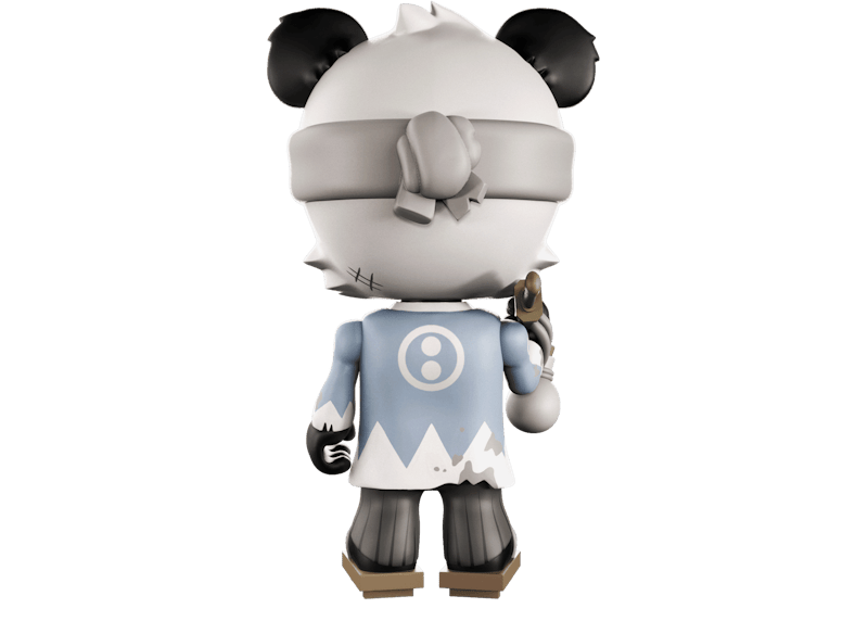 Huck Gee Mighty Jaxx Gold Life: Tapso the Ornery Panda Figure