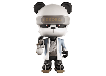 Huck Gee Mighty Jaxx Gold Life: Tapso the Ornery Panda Figure