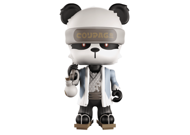 Huck Gee Mighty Jaxx Gold Life: Tapso the Ornery Panda Figure