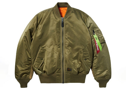 HUF x Alpha Industries Feels Good MA-1 Jacket Olive