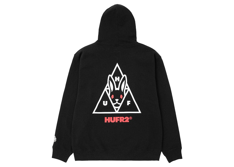 HUF x FR2 Hoodie Black