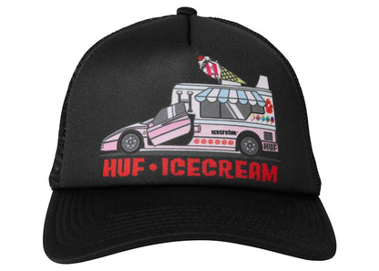 HUF x Ice Cream Fast Serve Trucker Hat Black