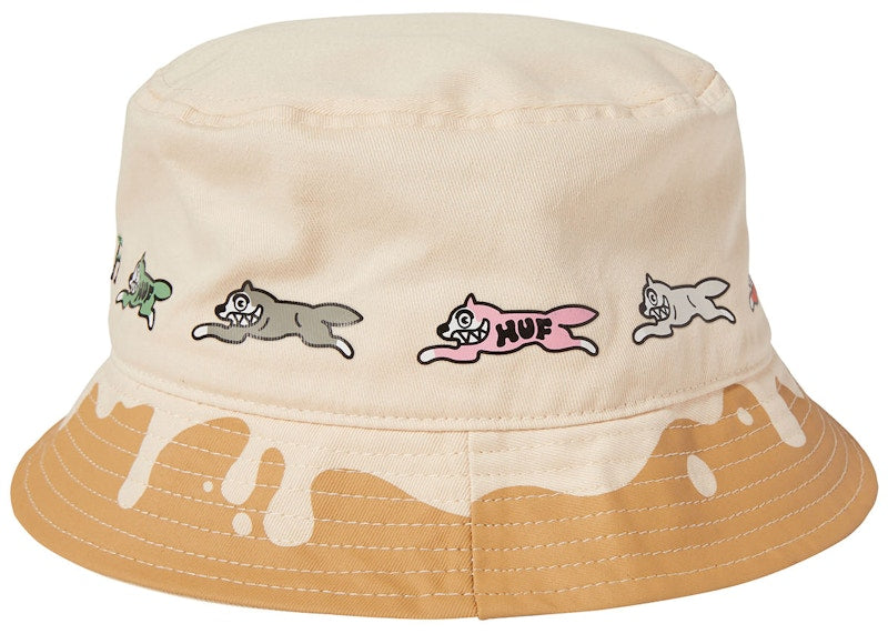 HUF x Ice Cream Running Dog Bucket Hat Natural