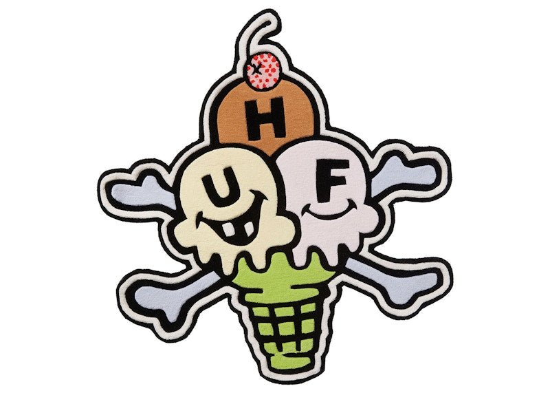 HUF x Ice Cream Triple Scoop Rug Multi