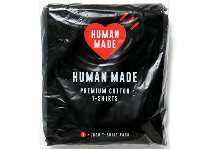 Human Made 3 Pack Premium Cotton T-Shirt Black