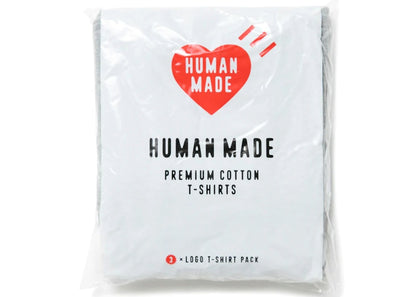 Human Made 3 Pack Premium Cotton T-Shirt Grey