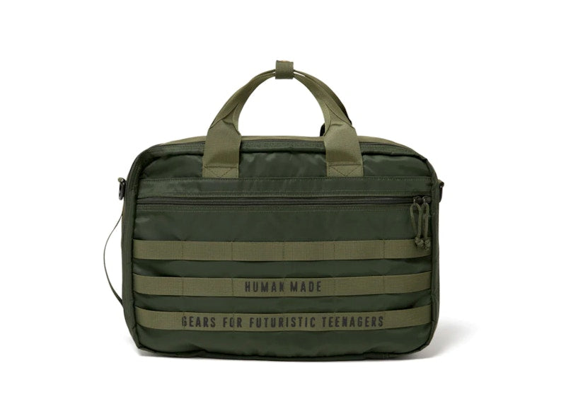 Human Made 3-Way Military Bag Olive Drab