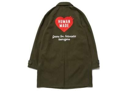 Human Made Balmacan Coat Olive Drab