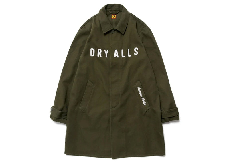 Human Made Balmacan Coat Olive Drab