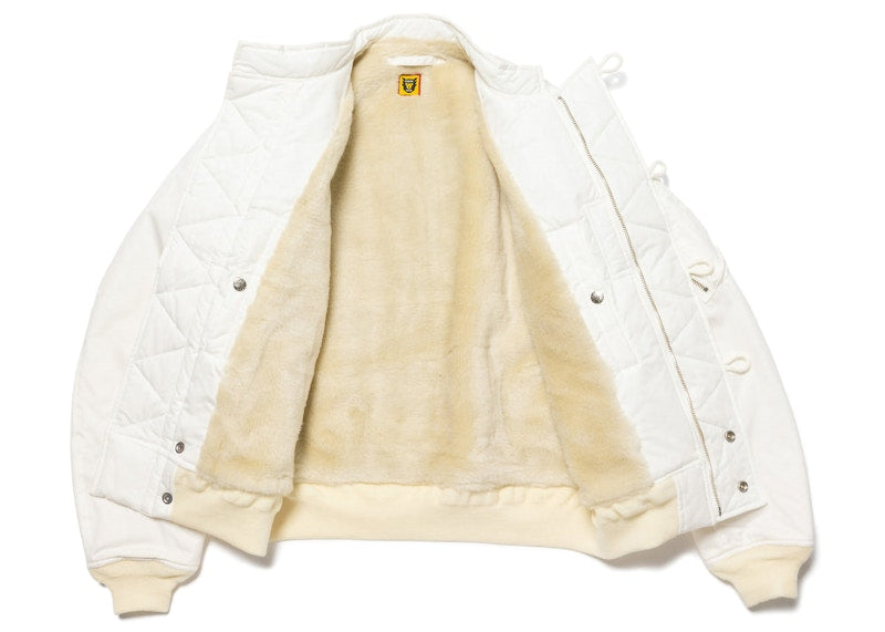 Human Made Bear Flight Jacket White