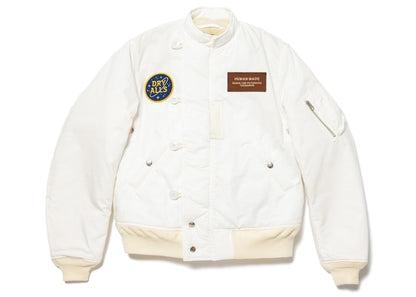 Human Made Bear Flight Jacket White