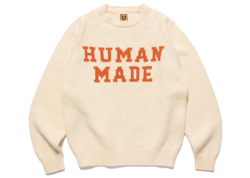 Human Made Bear Raglan Knit Sweater White