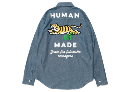 Human Made Chambray Shirt Blue