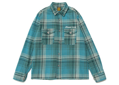 Human Made Checked Overshirt Blue