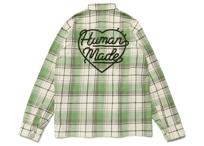 Human Made Checked Overshirt Green