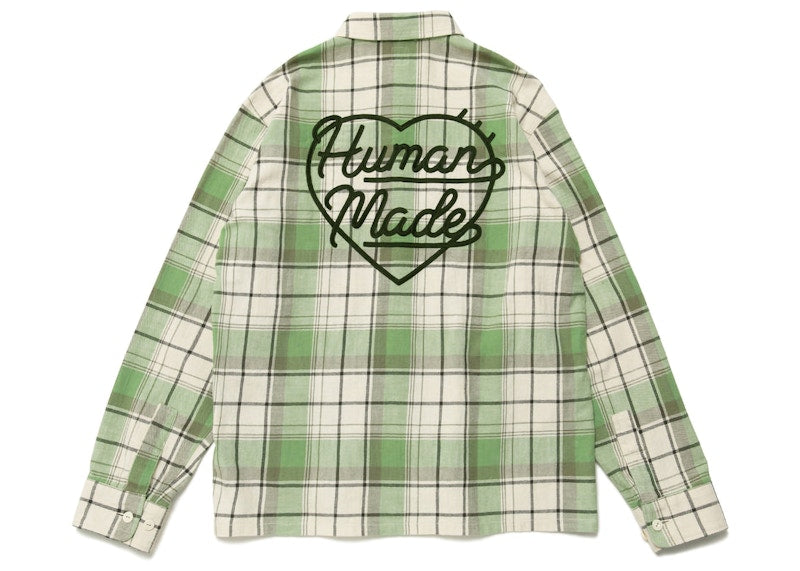 Human Made Checked Overshirt Green