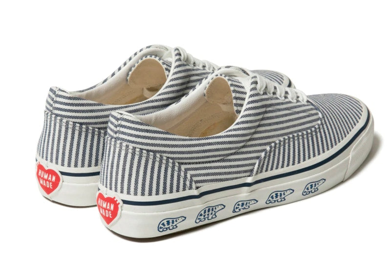 Human Made Deck Shoes Blue Stripe Polar Bear