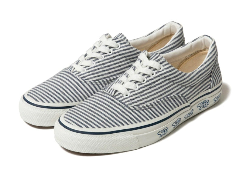 Human Made Deck Shoes Blue Stripe Polar Bear