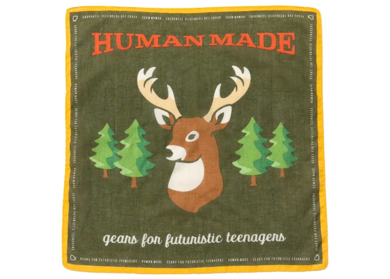 Human Made Deer #2 Bandana Olive Drab