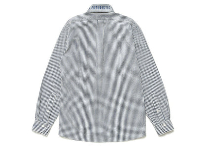 Human Made Detachable Collar Checked L/S Shirt Blue