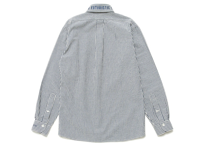 Human Made Detachable Collar Checked L/S Shirt Blue