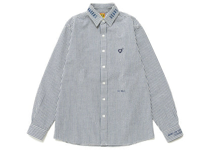 Human Made Detachable Collar Checked L/S Shirt Blue